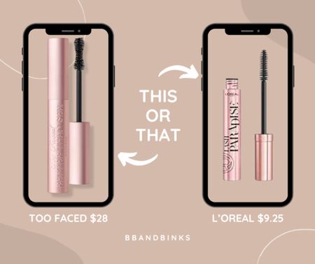 This or That?
Too faced vs L’Oreal
$28 vs $9.25
I’ve tried both and like the dupe better