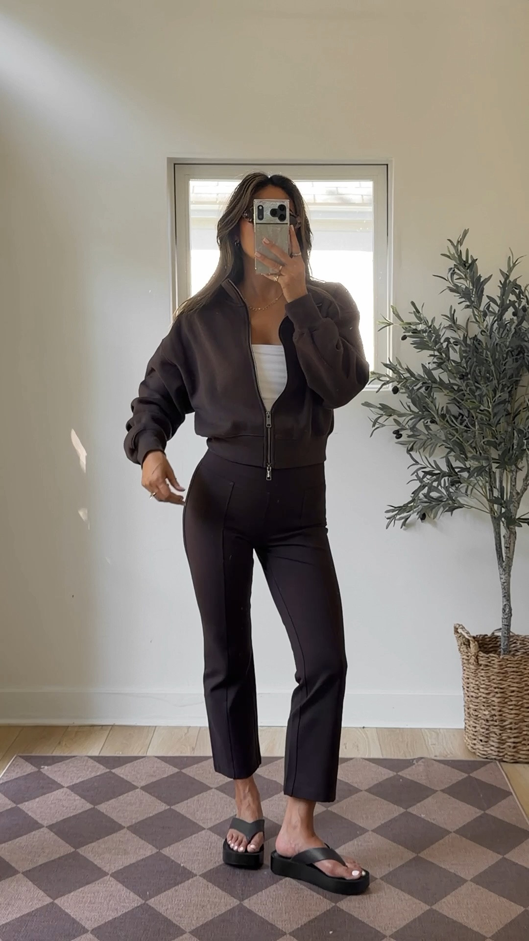 An outfit that feels comfortable but still polished. The Ponte pants have such good structure with the prettiest slight flare and I paired them with the Spacedye Strapless Top + Heavyweight LuxeFleece Double Zip Jacket. The jacket is SO soft and cozy and I love the two way zipper! 
Sizing:
Pants: XS
Tops: S

#LTKgrwm #LTKmomlife #LTKActive