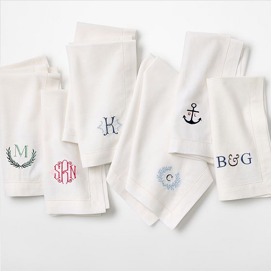 Hemstitch Dinner Napkins, Set of 4 | Mark and Graham