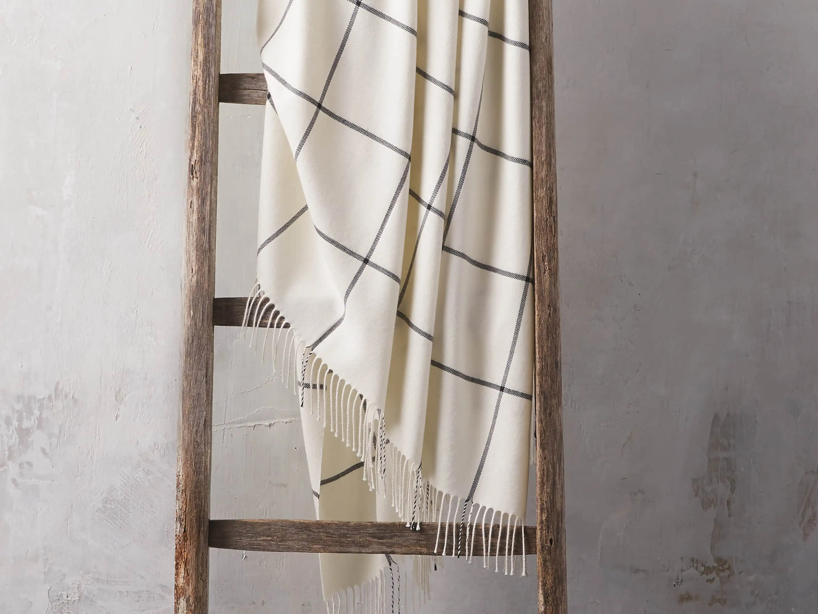 Alpaca Windowpane Throw | Arhaus | Arhaus