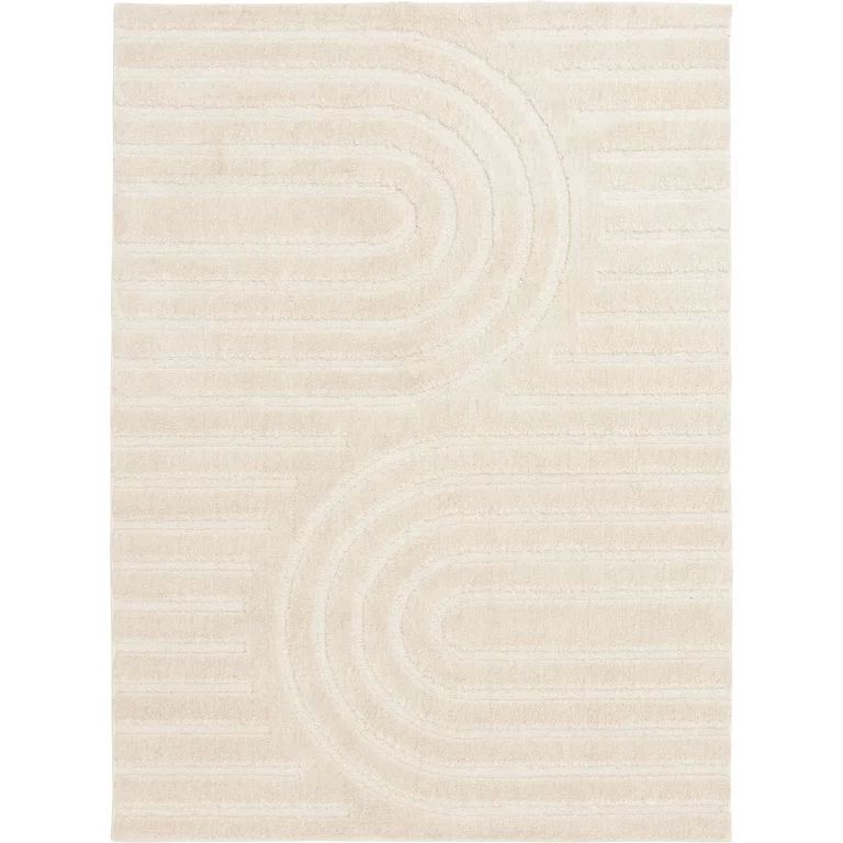 Better Homes & Gardens Arches Hi Low Area Rug, Ivory, 5'x7' | Walmart (US)