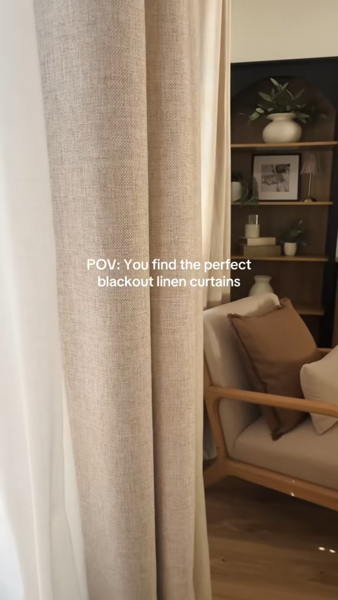 Linen look curtains. #homefinds #cozyhome #blackoutcurtains #Amazonfinds #Amazonhomefinds