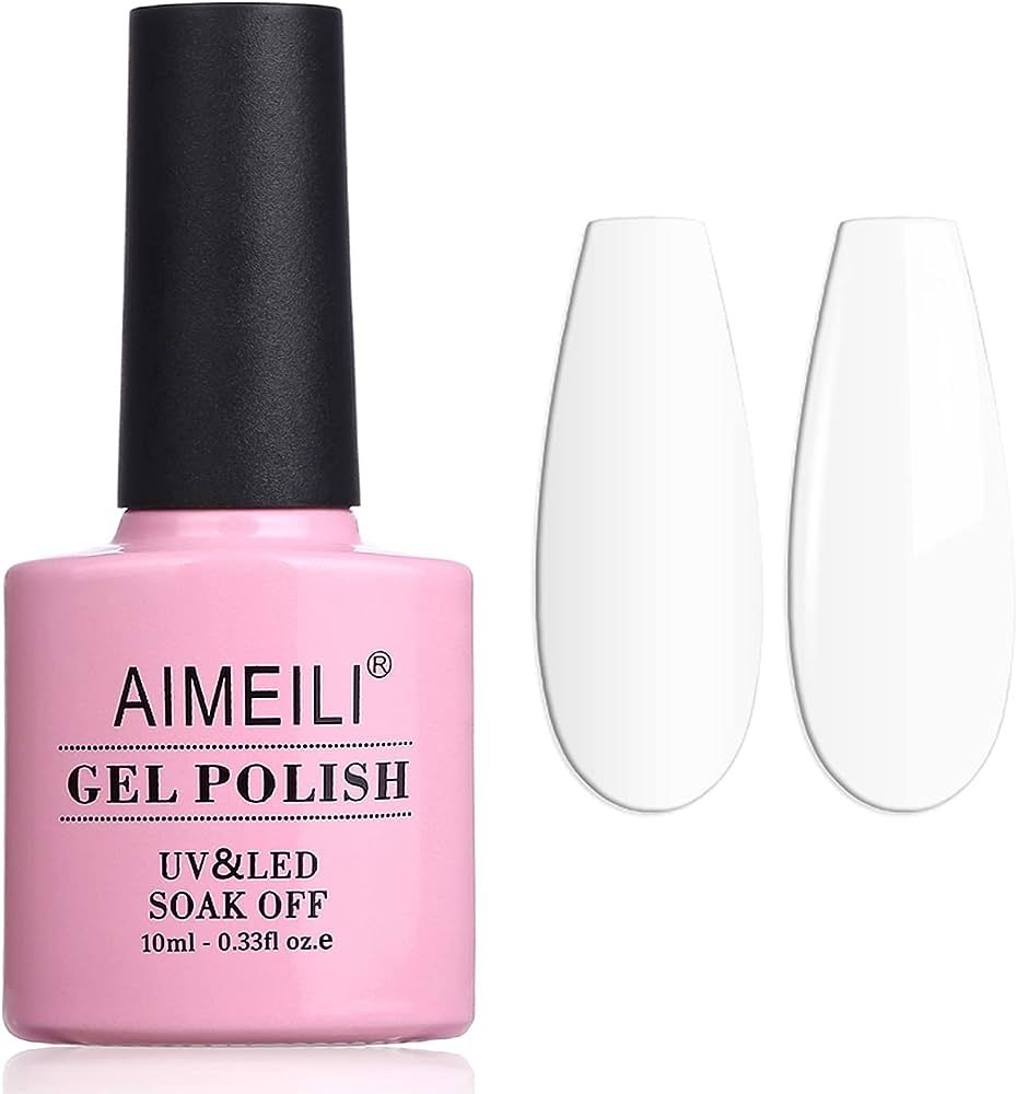 AIMEILI Soak Off UV LED Gel Nail Polish - Studio White Arctic White (011) 10ml | Amazon (CA)