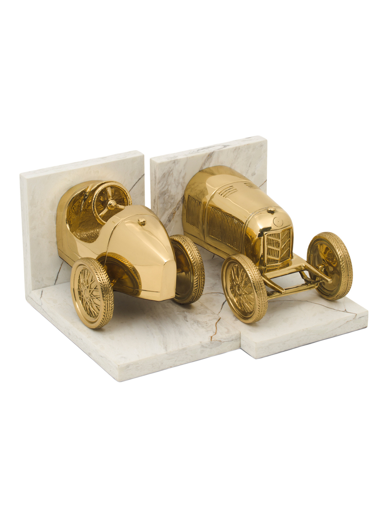 2pc 8.75x5.75x6 Book Of Speed Brass And Quartz Bookends Set | Pillows & Decor | Marshalls | Marshalls