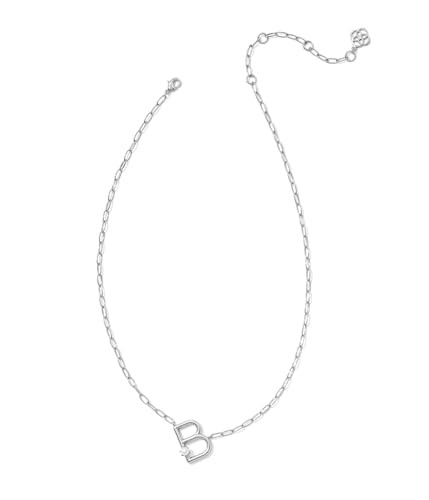 Kendra Scott Womens Pearl Letter B Short Pendant Necklace Silver White Pearl One Size | Amazon (US)