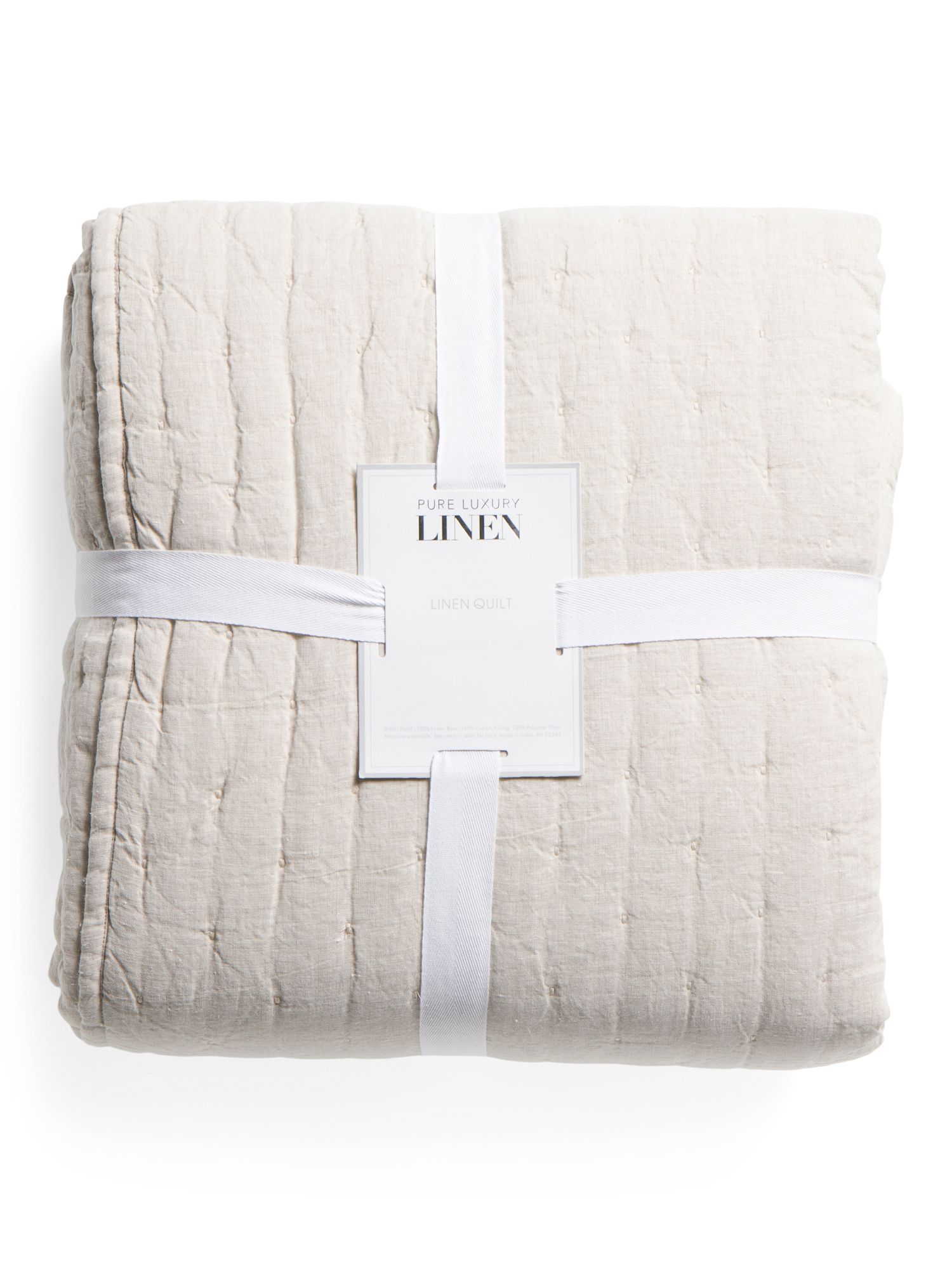 Made In India Linen Tufted Quilt | TJ Maxx
