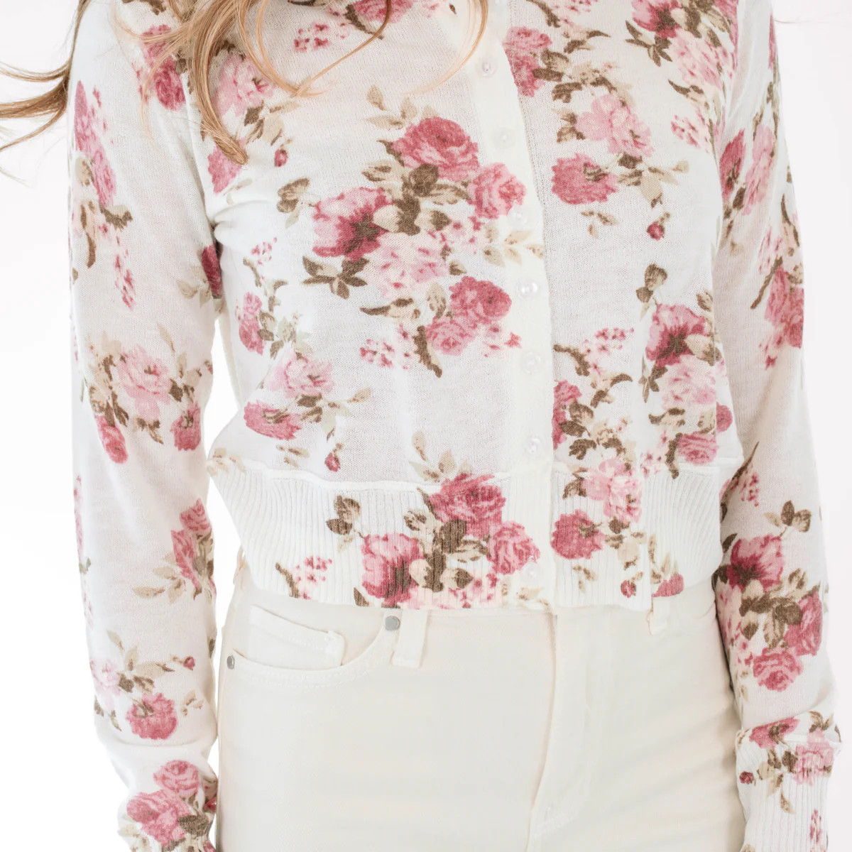 Girl Next Door Cardigan - Cream | The Impeccable Pig