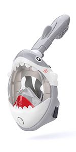 DCYSO Snorkel Mask Full Face Kids - 2020 Shark Sharp Snorkeling Mask for Kid HD Seaview Anti Fog ... | Amazon (US)