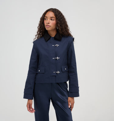 The Clarisse Jacket -  Navy Navy / XL | Hill House Home US
