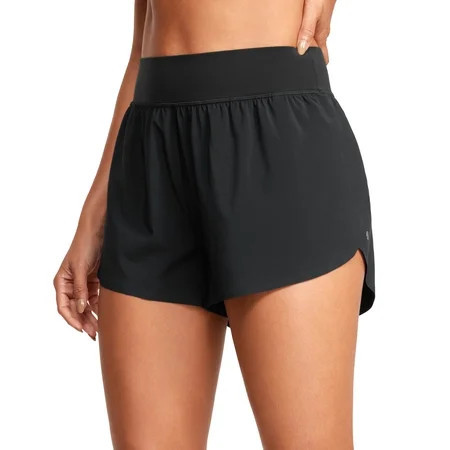 CRZ YOGA High Waisted Running Shorts for Women 3" Workout Athletic Track Quick Dry | Walmart (US)