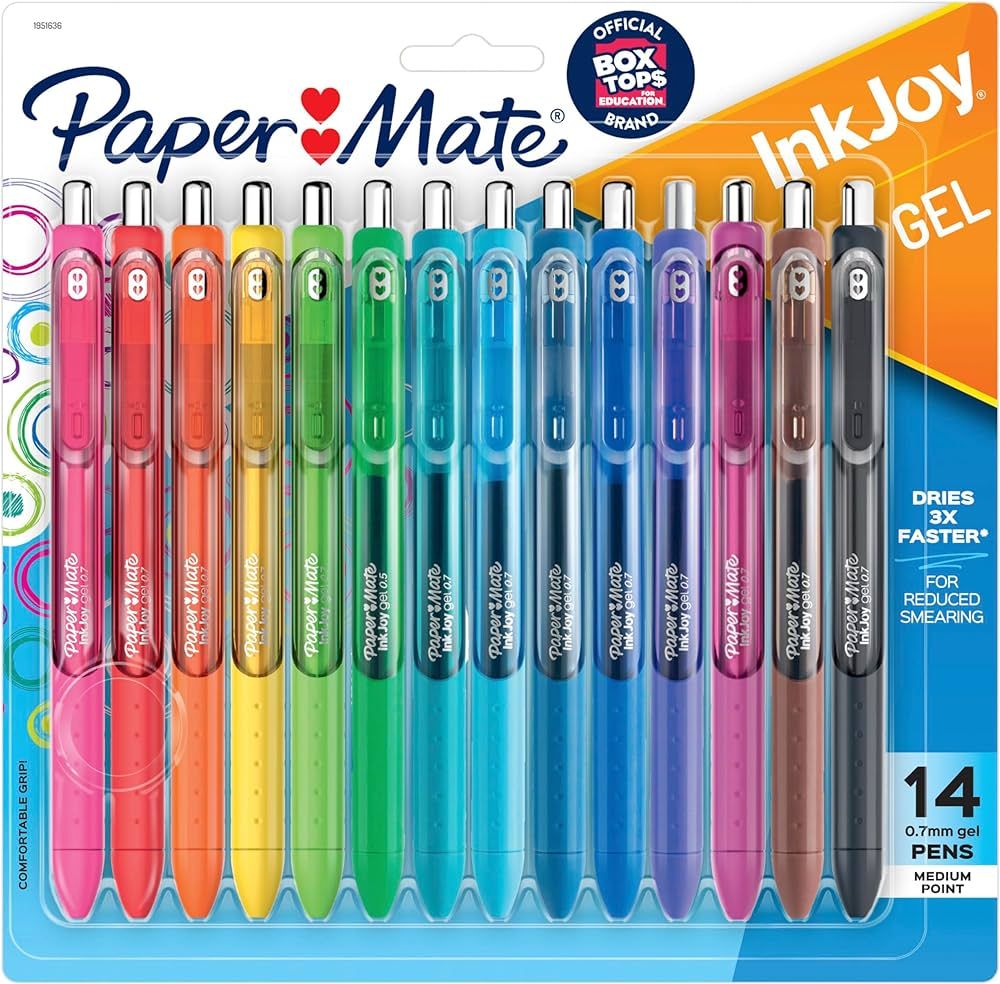 Paper Mate InkJoy Pens, Gel Pens, Medium Point (0.7 mm), Assorted, 14 Count | Amazon (US)