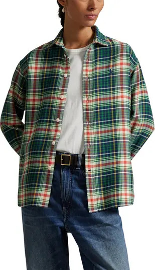 Plaid Cotton Flannel Button-Up Shirt | Nordstrom