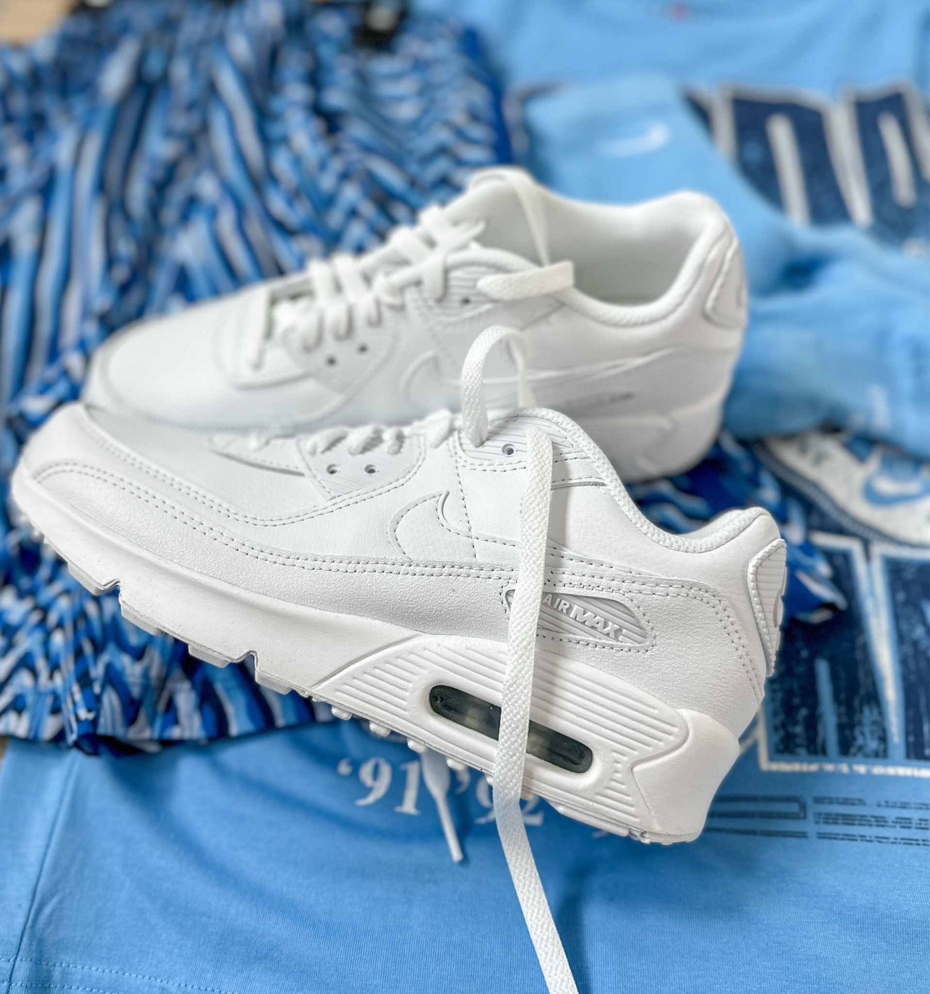 Every young man needs to have a pair of crisp white sneakers. These air max 90 sneakers are really nice. Picked up a pair for my son. #airmax #sneakers #airmax90 #nike