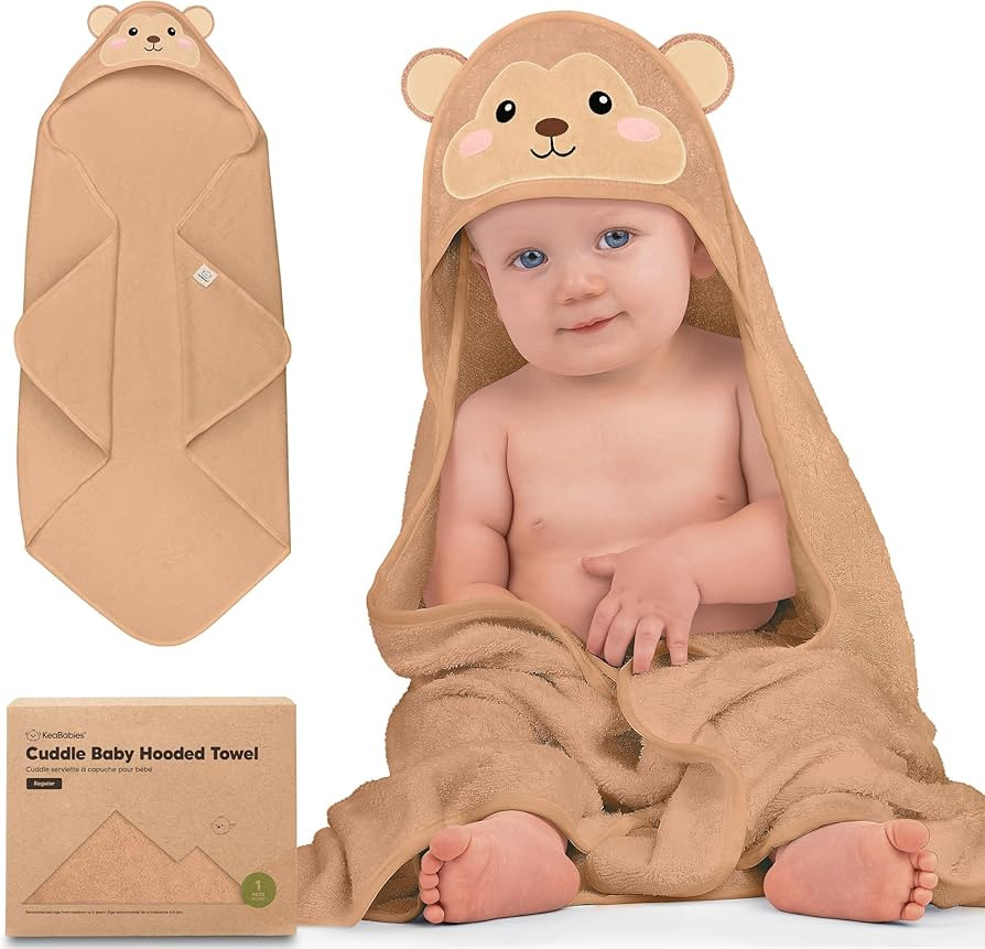 KeaBabies Hooded Baby Towel for Newborn - Viscose Derived from Bamboo Large Baby Bath Towels with... | Amazon (US)