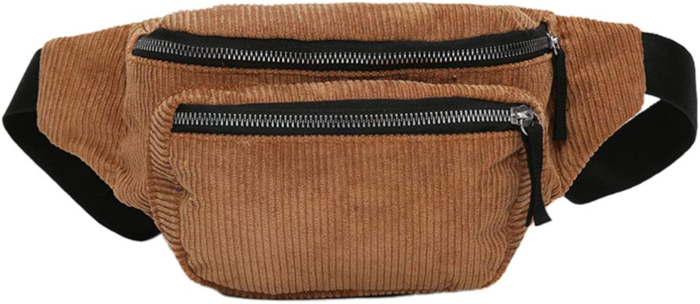 FENICAL Fanny Pack Corduroy Waist Bag Zippered Chest Bag Sling Travel Daypacks for Girl Woman Lad... | Amazon (US)