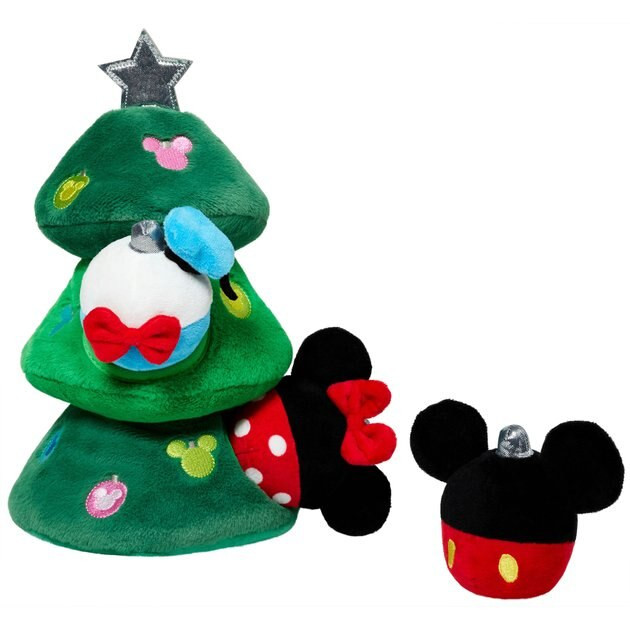 Disney Holiday Mickey & Friends Christmas Tree Hide & Seek Puzzle Plush Squeaky Dog Toy | Chewy.com
