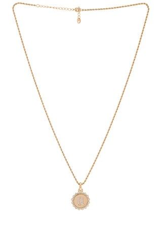 Lili Claspe Gothic Initial Charm Necklace in Gold from Revolve.com | Revolve Clothing (Global)