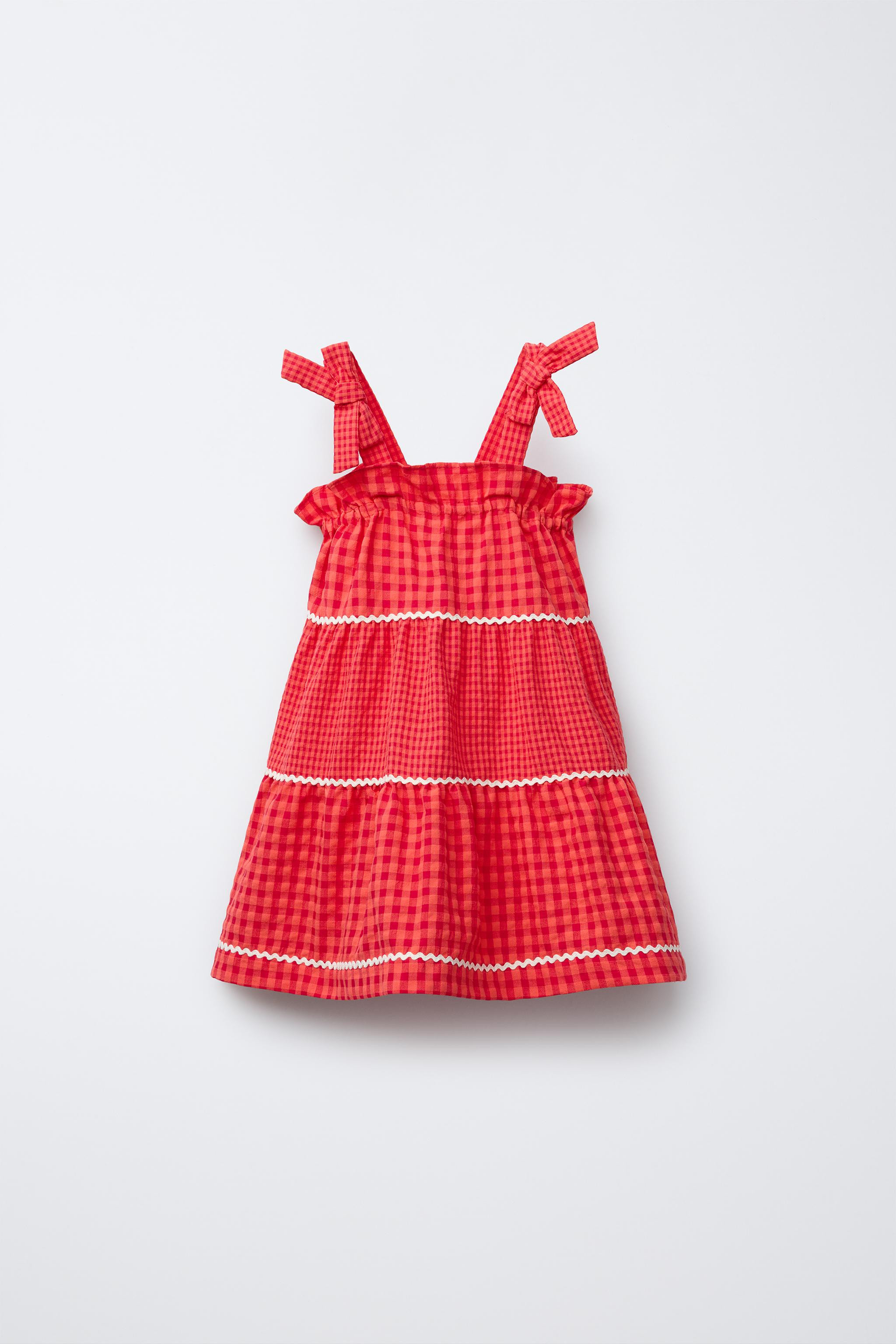 CASA LAWA © X ZARA KIDS PLAID WAVY DRESS | Zara US