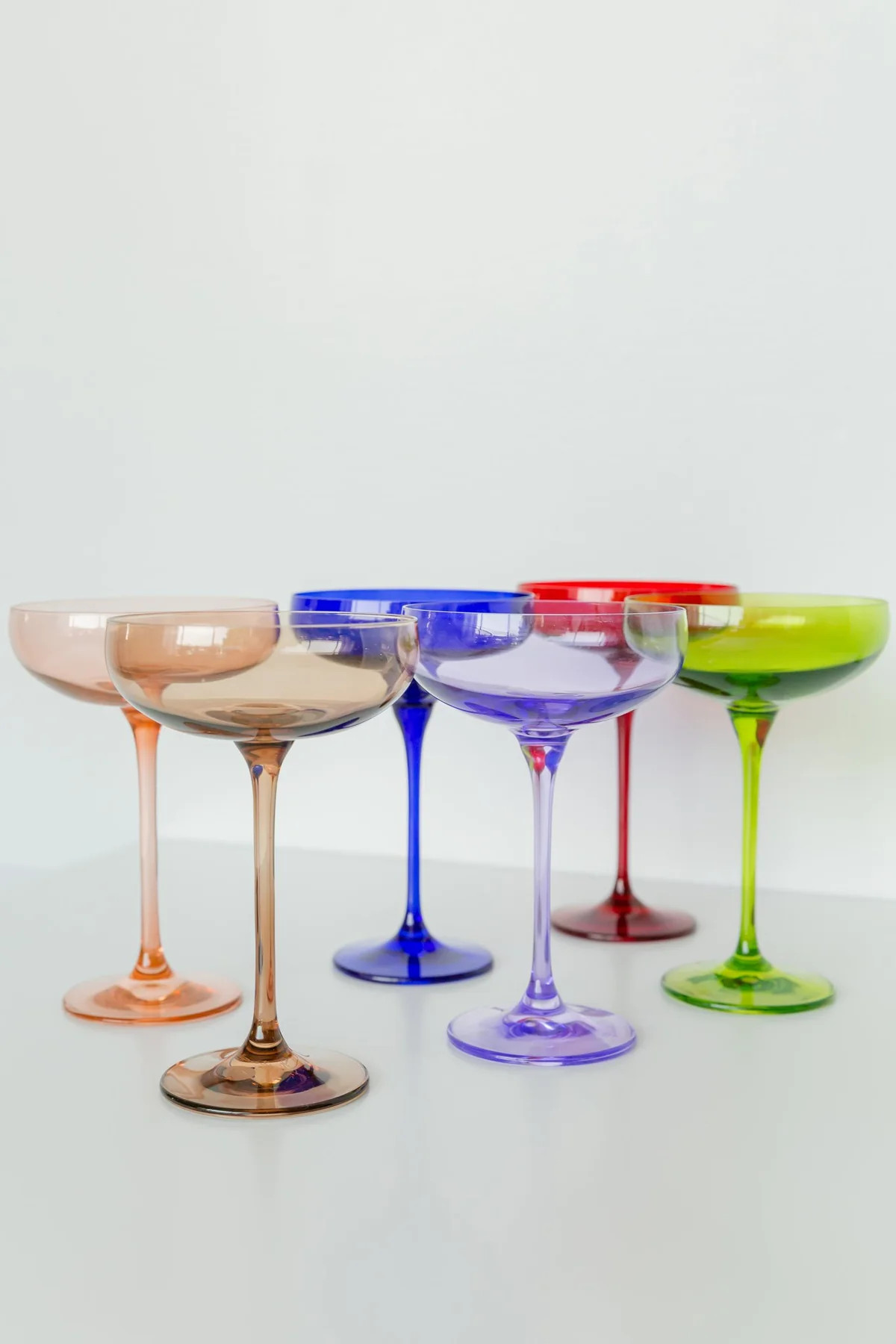 Estelle Colored Champagne Coupe - Set of 6 | Fête