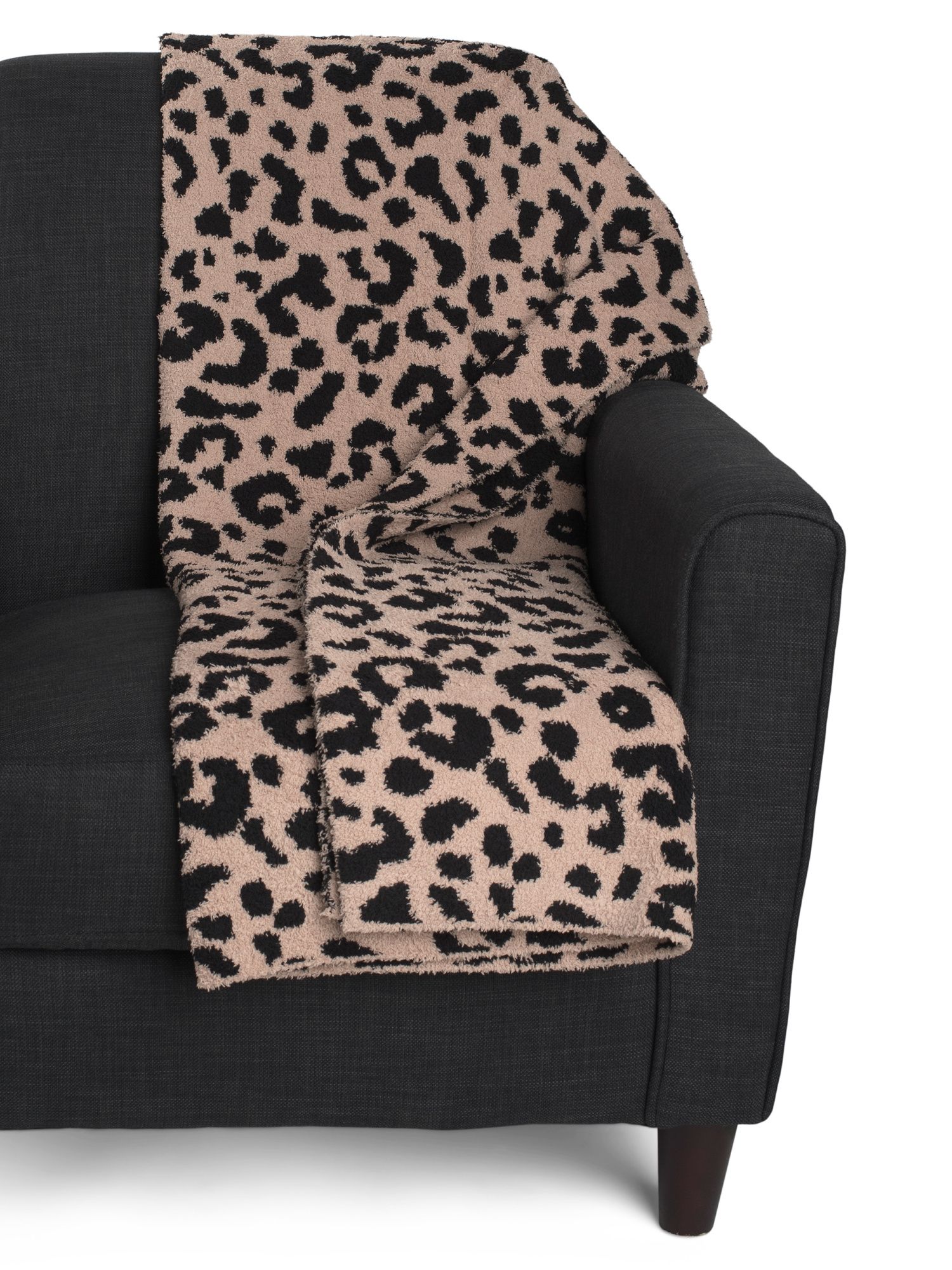 Cozy Feather Yarn Animal Print Throw | TJ Maxx