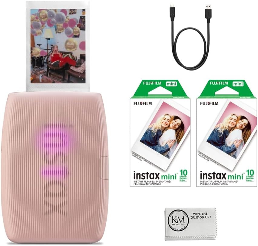 Fujifilm INSTAX Mini Link 3 Smartphone Printer | Rose Pink Bundled INSTAX Mini Instant Film | 20 ... | Amazon (US)