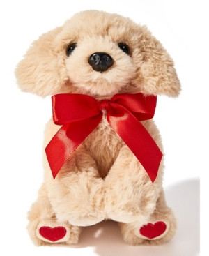 Martha Stewart Collection Valentine's Day Plush Dog with Red Bow & Heart-Shaped Paws, Created for Ma | Macys (US)