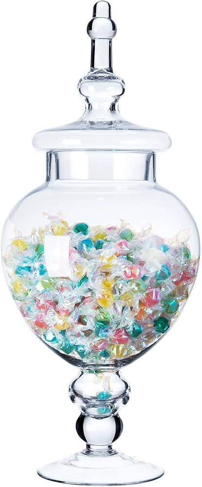 Diamond Star Glass Apothecary Jars with Lids for Candy Buffet - Apothecary Jars for Bathroom, Can... | Amazon (US)