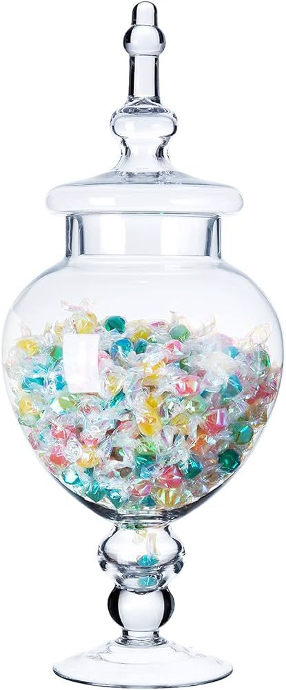 Diamond Star Glass Apothecary Jars with Lids for Candy Buffet - Apothecary Jars for Bathroom, Can... | Amazon (US)