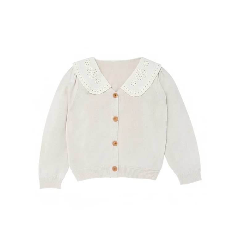 Modern Moments by Gerber Toddler Girl Woven Collar Sweater, Sizes 12M-5T | Walmart (US)