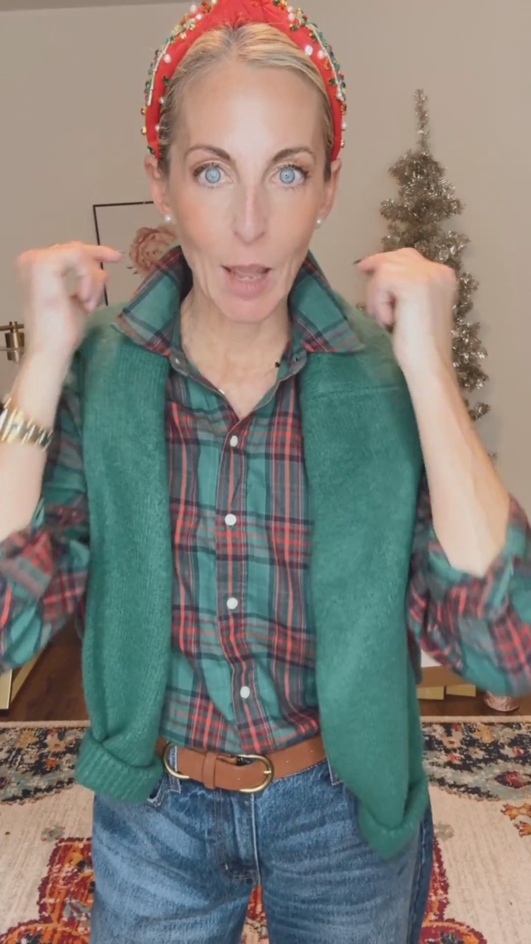 ! Today’s outfit is the definition of cute + casual — the kind of look that works for everything on a busy fall Friday. From carpool drop-off to brunch with friends, errands, teacher life, or a Target run that turns into several laps around the store… this outfit makes it all feel effortless. Comment TARGET and I’ll send you all the links straight to your inbox. 🤍

This $35 trending plaid top (size small) paired with the $30 alpine sweater (size small) gives that cozy classic feel, and these vintage Target jeans (wearing size 0) tie it all together. 

Target fall outfit, casual Friday outfit ideas, comfy fall clothes for moms, teacher outfits, weekend brunch outfit, affordable fall fashion, Target sweaters, Target plaid tops, women’s fall jeans, effortless everyday outfits, carpool style, cute errand outfit.

#LTKHoliday #LTKOver40 #LTKFindsUnder50