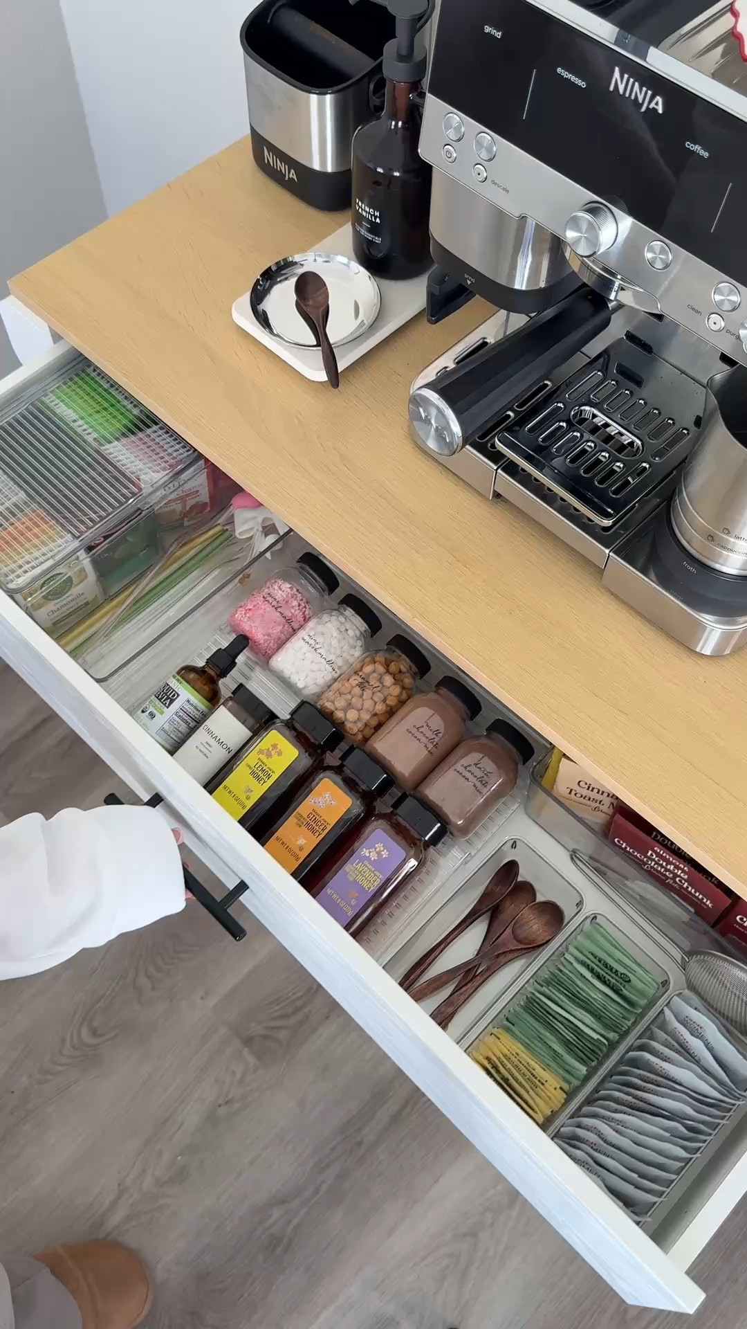 Optimized Coffee Bar Drawer Organization for Easy Access and Style. ☕️ 

#LTKmomlife #LTKHome