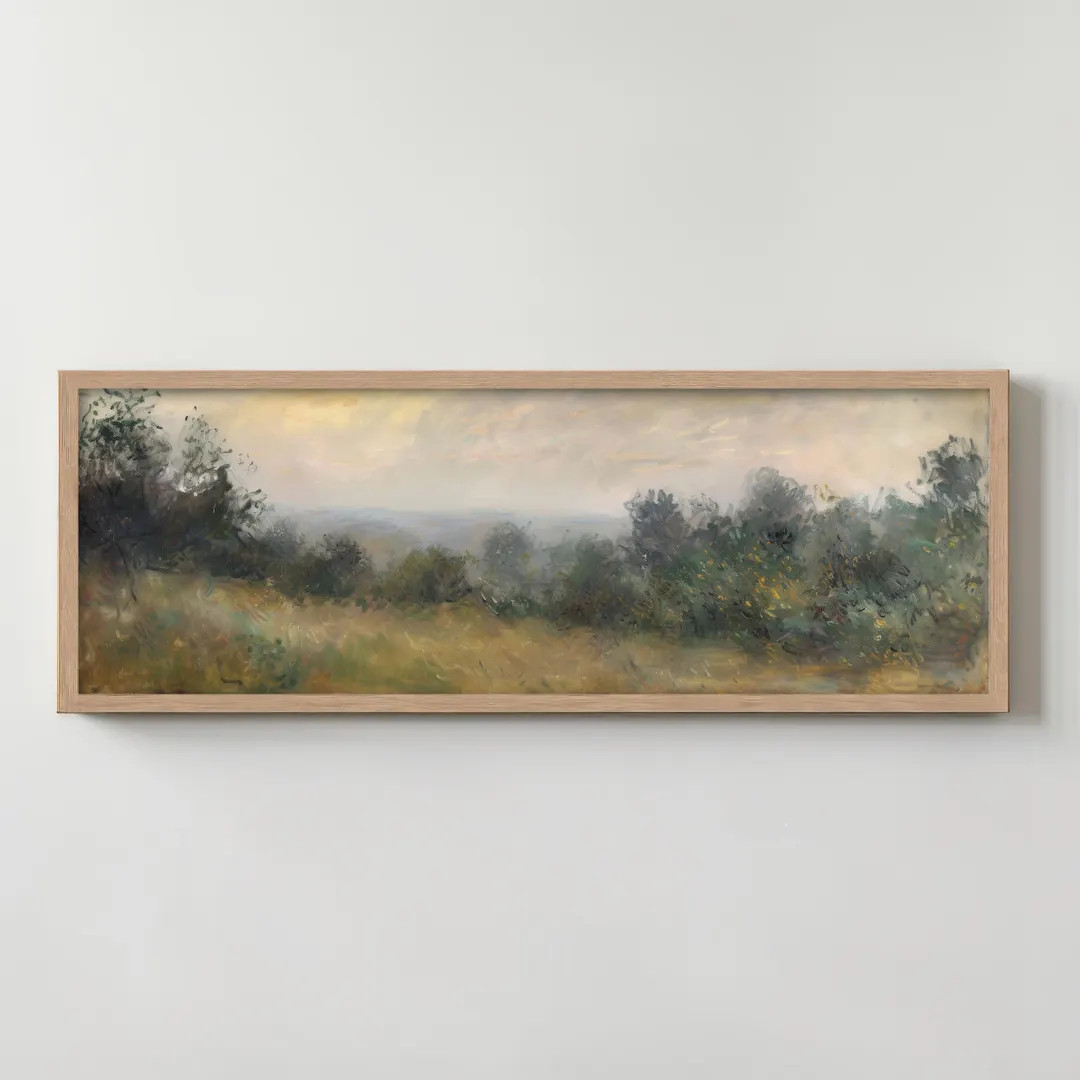 Framed Panoramic Landscape Print: Muted Countryside Wall Art - Etsy | Etsy (US)
