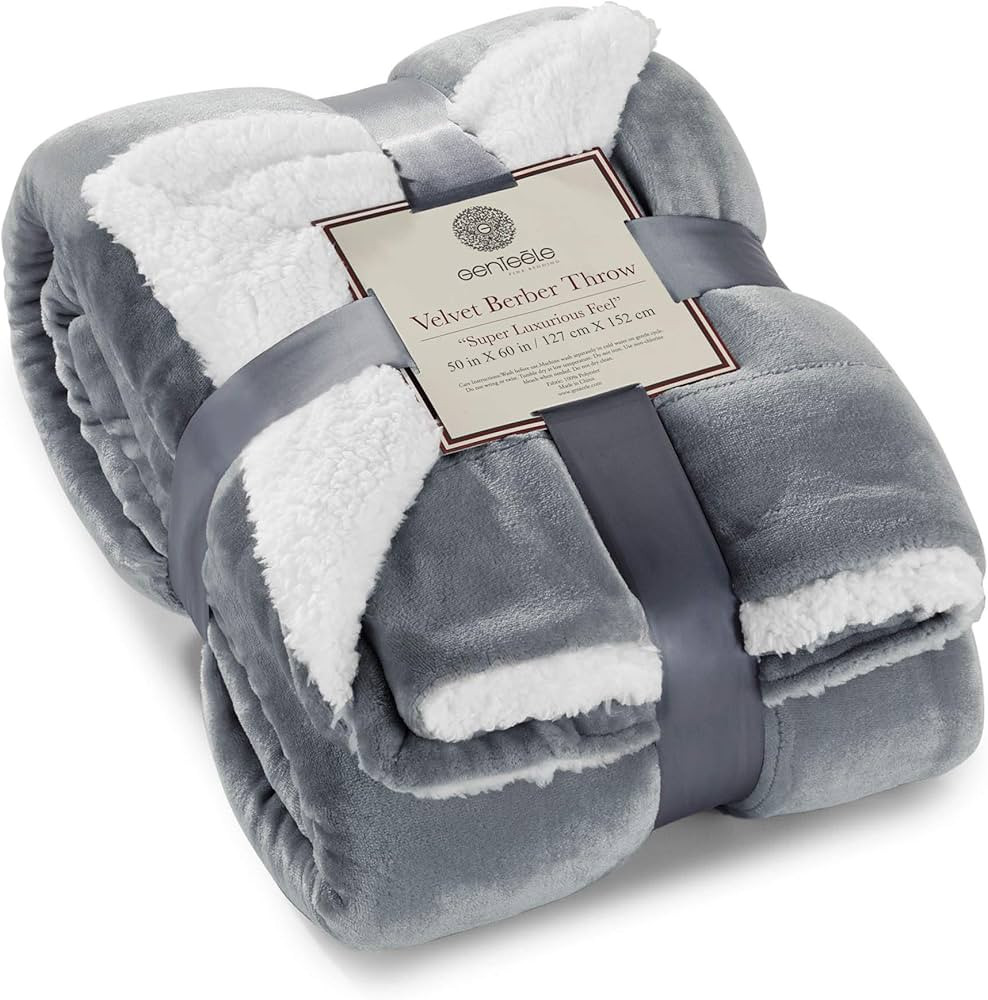 Genteele Sherpa Blanket - 50 x 60 Inch Fuzzy, Super Soft Throw Blankets for Couch, Bed & Sofa - C... | Amazon (US)