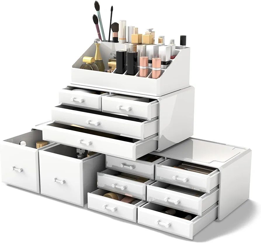 Readaeer Makeup Organizer/Kosmetik Aufbewahrungsbox/Schmink Aufbewahrungskasten in 4 Lagen， ist... | Amazon (DE)