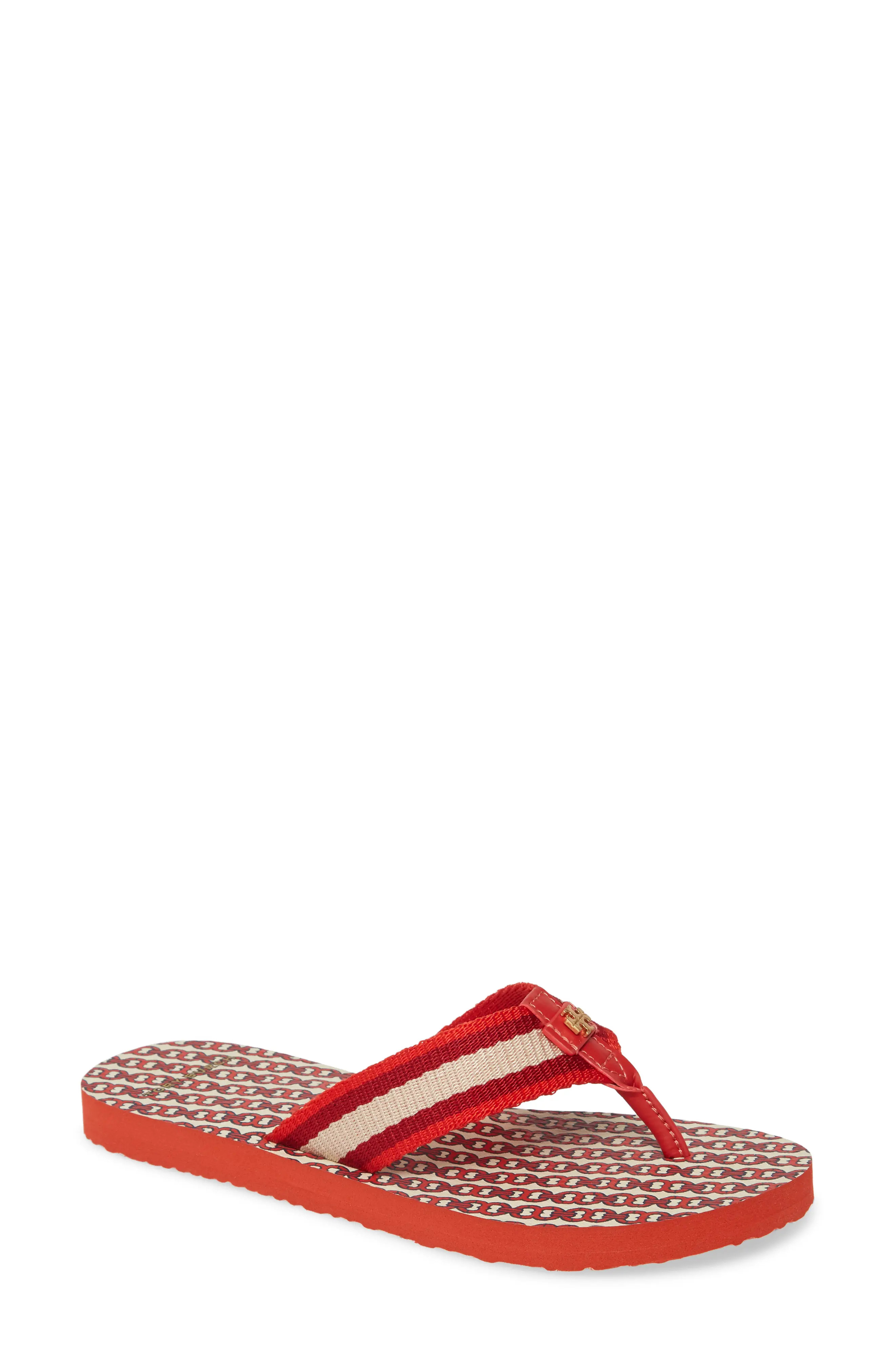 Women's Tory Burch Gemini Link Flip Flop, Size 7 M - Red | Nordstrom