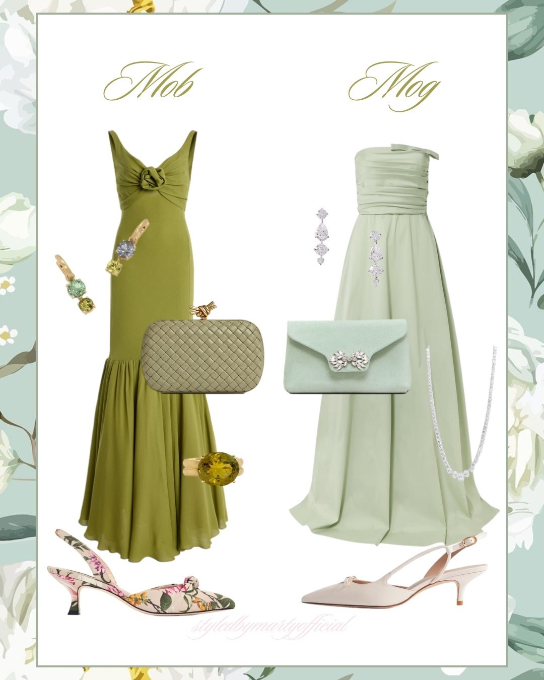 Mob (Mother of the Bride) or Mog (Mother of the Groom)?🪷

Mother of the bride dress, mother of the groom dress, spring wedding, spring wedding dress, wedding guest dress, gown, green gown, wedding guest dress spring, wedding guest outfit, luxury fashion, feminine style, green clutch bag, wedding accessories

#LTKWedding #LTKOver40 #LTKSeasonal