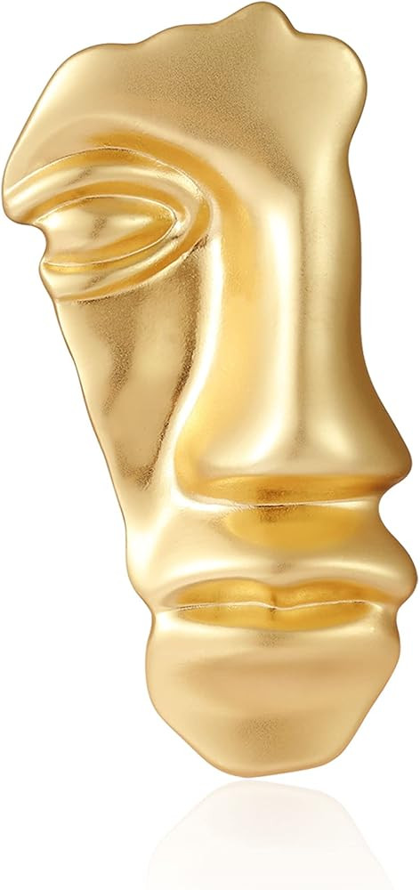 Figure Face Mask Brooch - Vintage Minimalist Metal Brooches Women Men | Amazon (US)