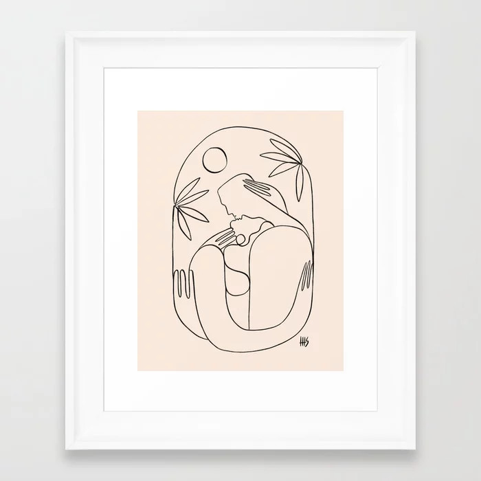 Drenched in love, kissed by the sun Framed Art Print by maggiestephenson | Society6
