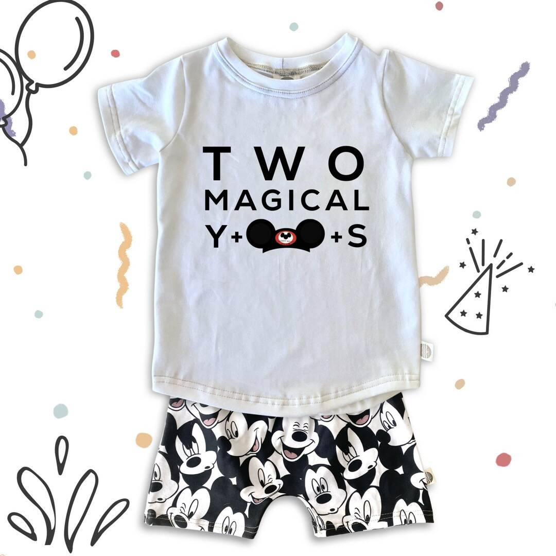 TWO Magical Years Disney Birthday Set, Mickey Birthday Set, Second Birthday Disney Set, Kids Disn... | Etsy (US)