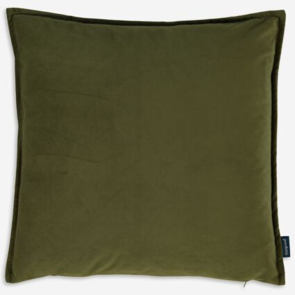 Olive Velvet Cushion 50x50cm | TK Maxx