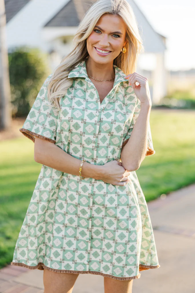 Work With You Brown Medallion Dress | The Mint Julep Boutique