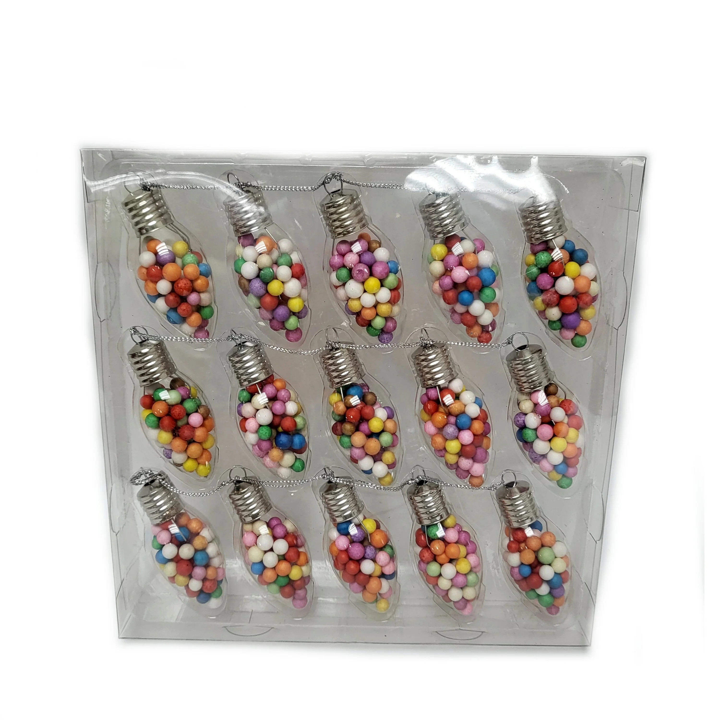 Holiday Time Multicolor Candy C7 Glass Christmas Bulb Ornament Set, 8.31", 3 Pc, 4.7 oz - Walmart... | Walmart (US)