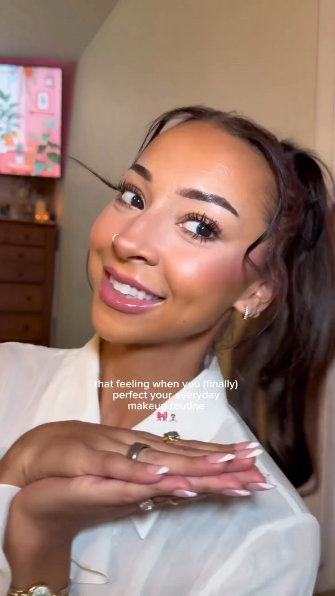I overnighted a new setting mist immediately after this 🤧 finally nailed down my everyday makeup routine! here’s to hoping I don’t hate it in a week 🎀🧖🏽‍♀️ all products on my LTK & stories!