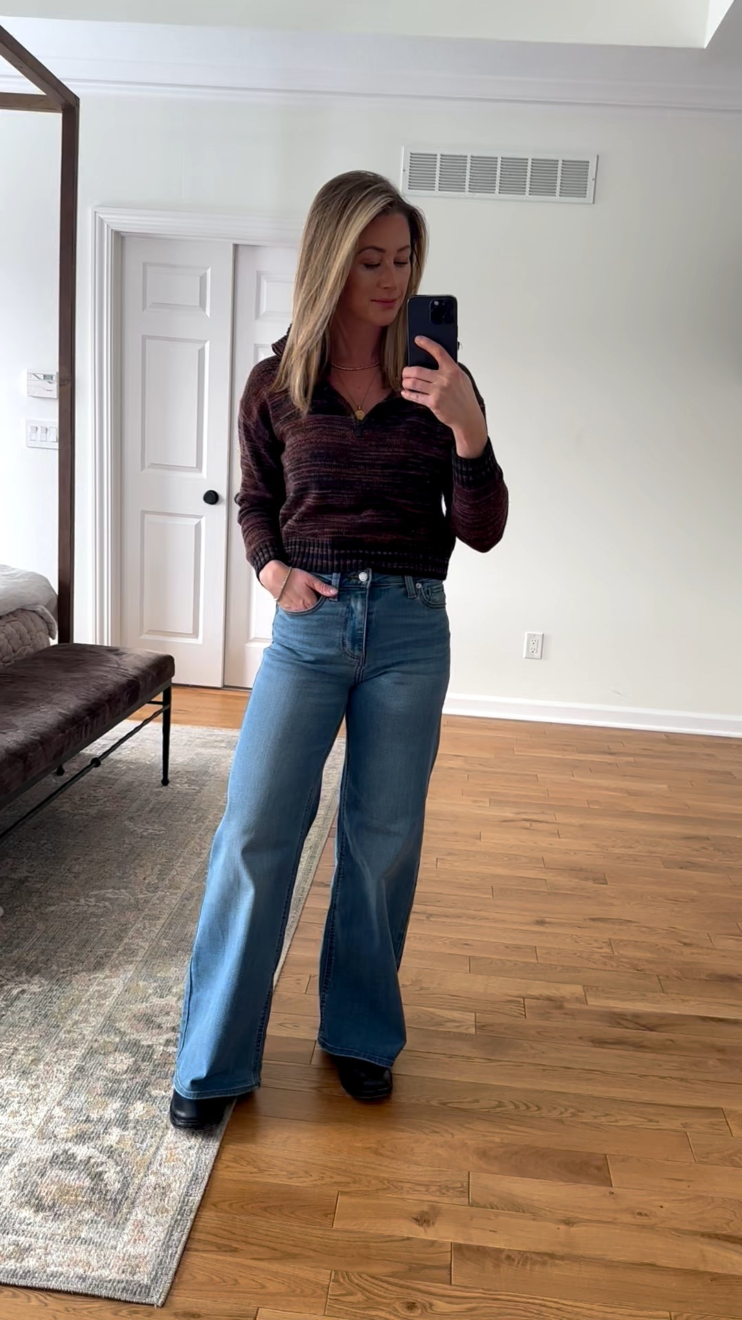 I seriously can’t believe the quality of this wide leg denim 🤯 only $30 and the fit is perfection! I’m finally firmly in the wide leg jean obsession. 

#LTKdayinmylife #LTKFindsUnder50 #LTKmomlife