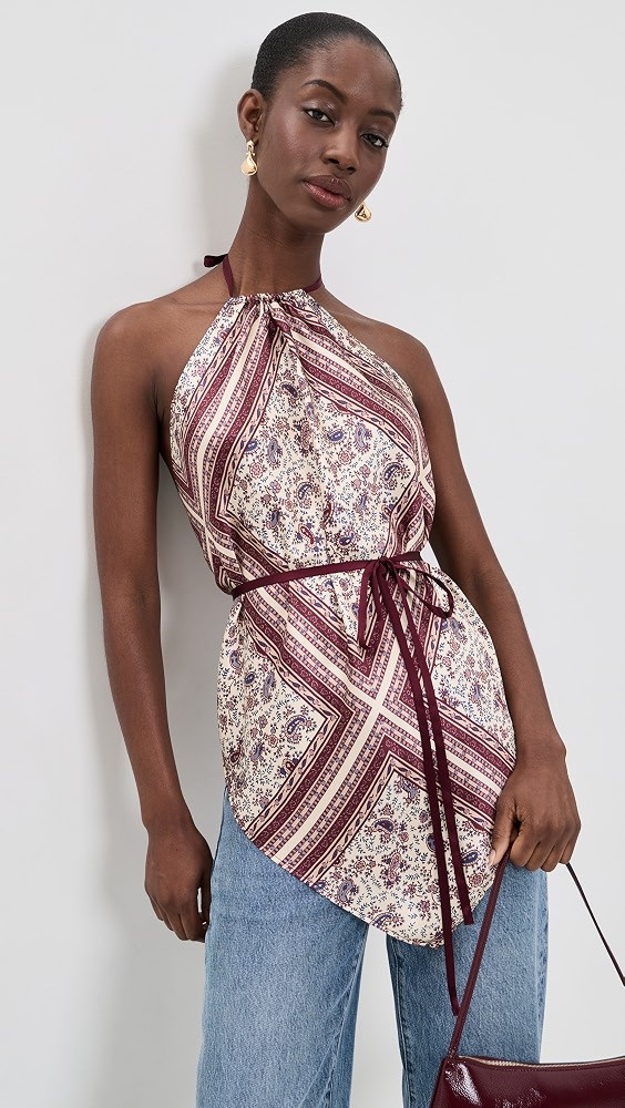 Reformation Una Silk Scarf Top | Shopbop | Shopbop