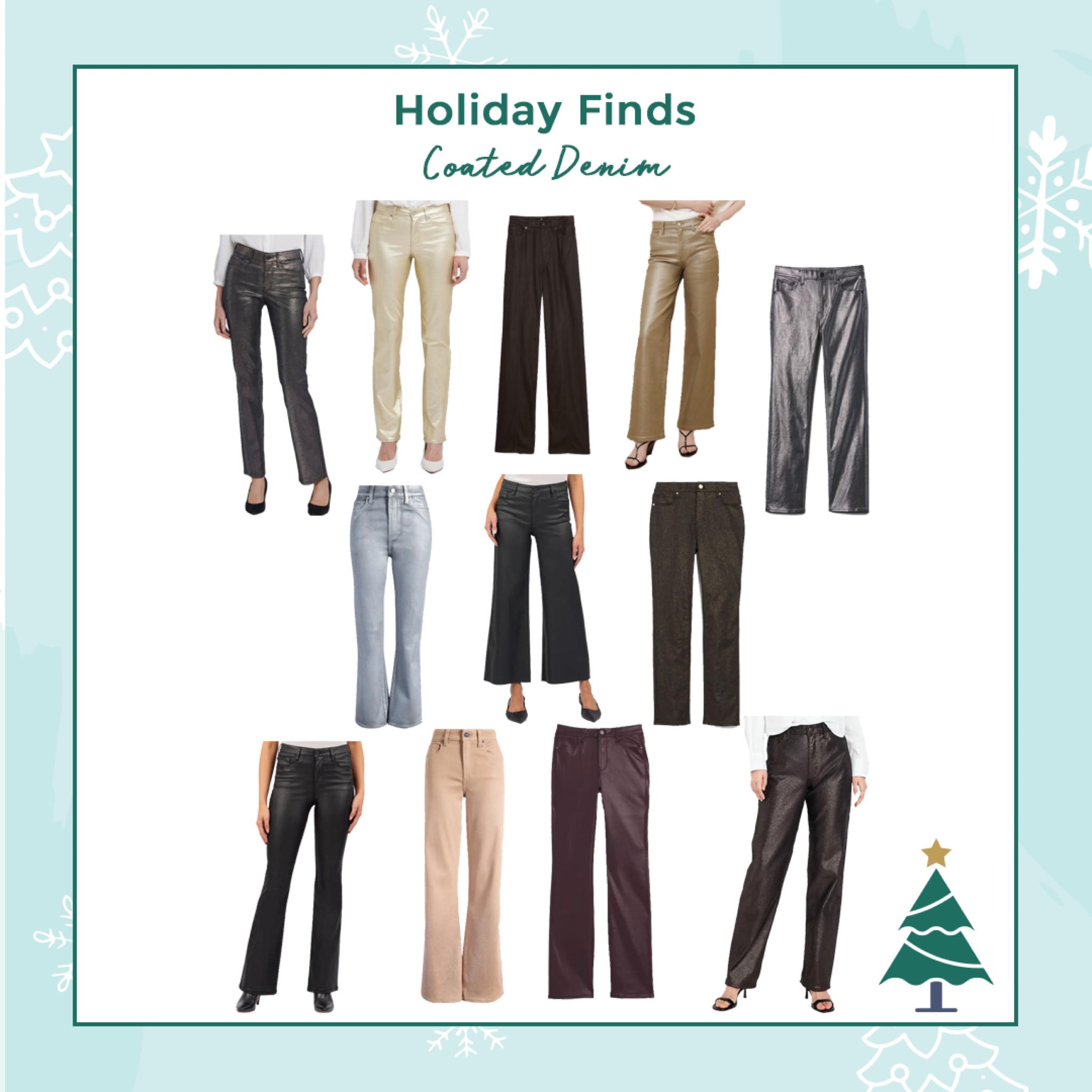 Coated Denim are a great choice to style in your holiday and winter outfits!
#coateddenim
#blackfriday
#ltkstyletip

#LTKHoliday #LTKSeasonal #LTKCyberWeek