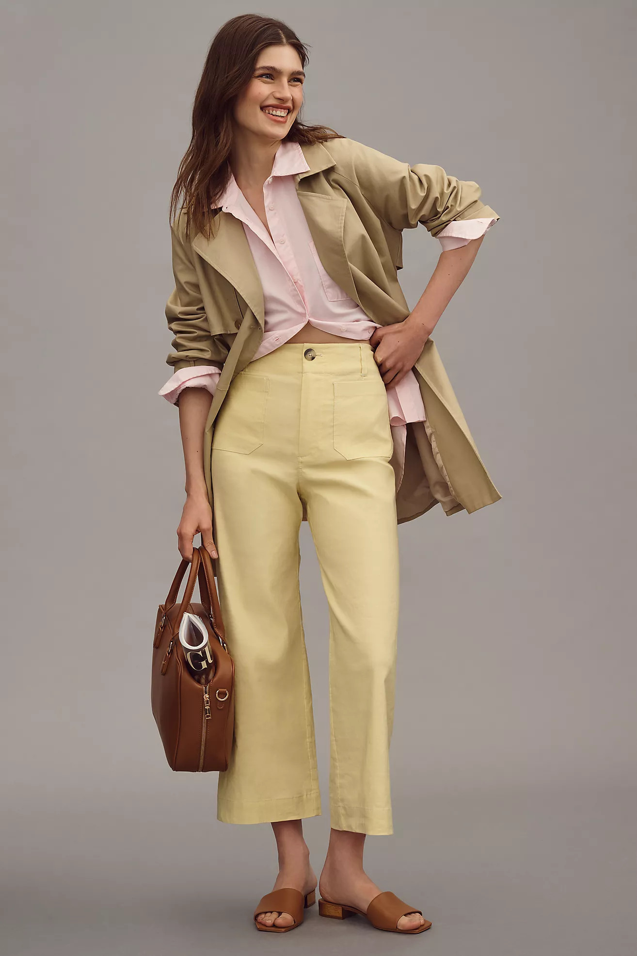 The Colette Cropped Wide-Leg Pants by Maeve: Magic Fabric Edition | Anthropologie (US)