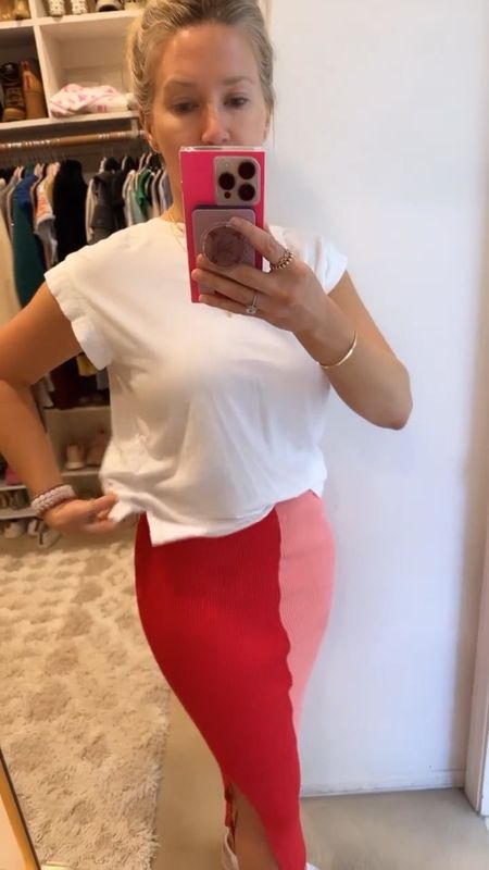 Dressing this skirt down is the perfect Friday look! Love pairing it with this target tee and my Nike blazers! #nike #ootd #target 

#LTKfit #LTKworkwear #LTKstyletip
