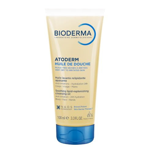 Bioderma - Atoderm - Shower Oil - Moisturizing and Nourishing Body and Face Wash - for Family with Very Dry Sensitive Skin 3.33 Fl Oz | Amazon (US)