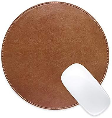 ProElife Slim Round Mouse Pad Durable PU Leather Mousepad 8.66-Inch Dual-used for Home Office & B... | Amazon (US)